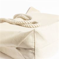 BORSA IN COTONE CON MANICI IN CORDA